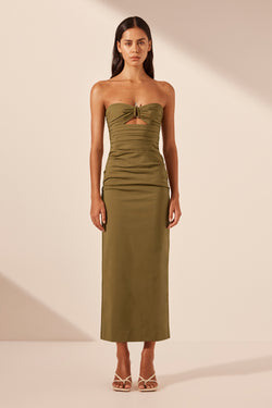bec and bridge lani midi dress Rent Bec & Bridge Sage Lani Crinkle Satin Maxi Dress