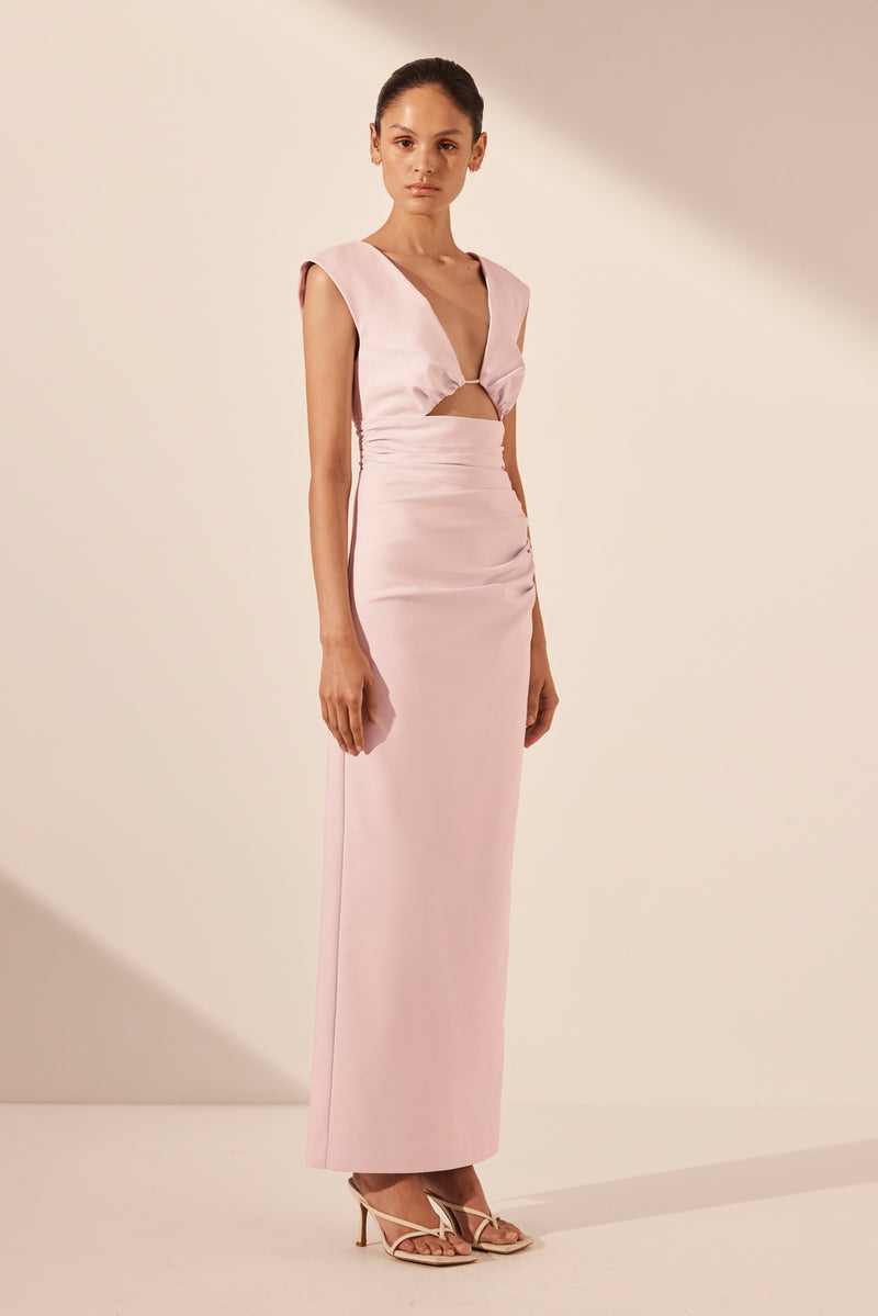 shona joy lani plunged cut out maxi dress Shona Joy Lani Plunged Cut Out Maxi Dress