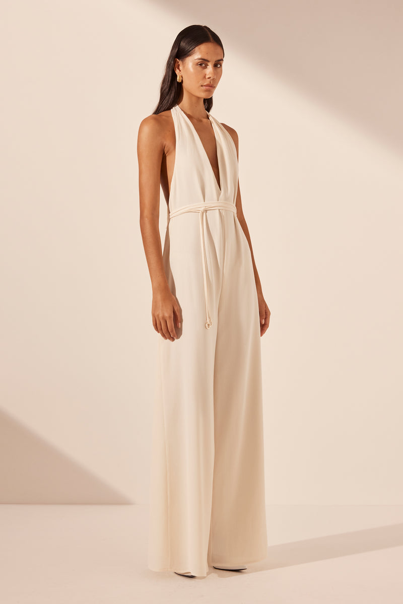 Iliad Halter Neck Open Back Jumpsuit