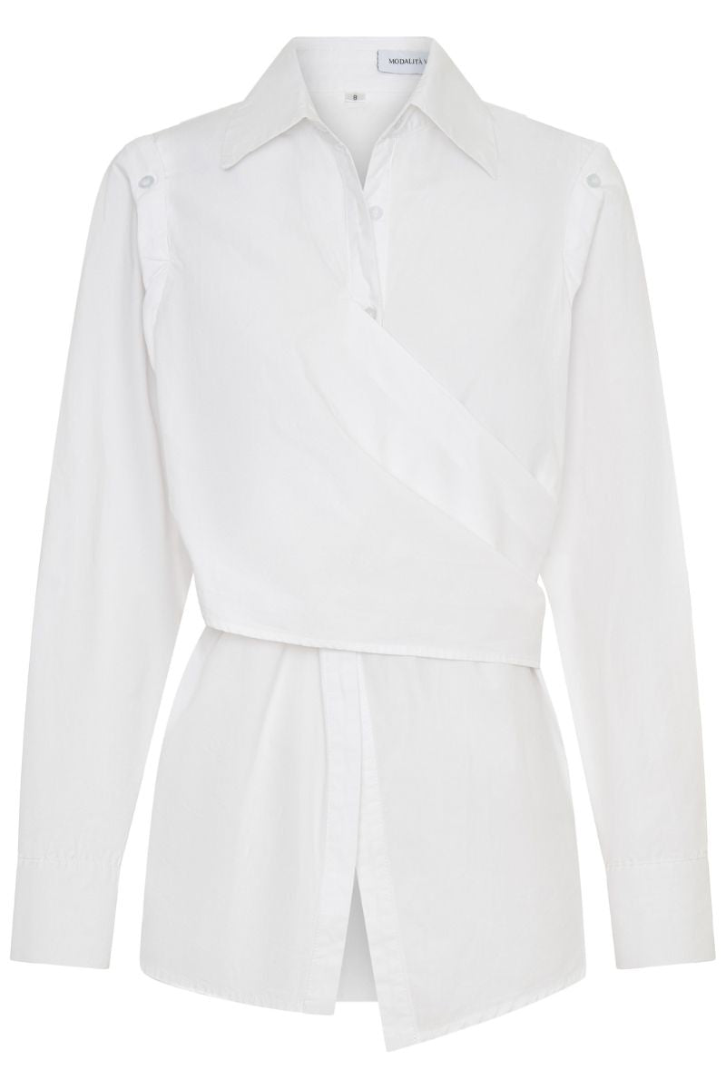 DECONSTRUCTED WRAP SHIRT