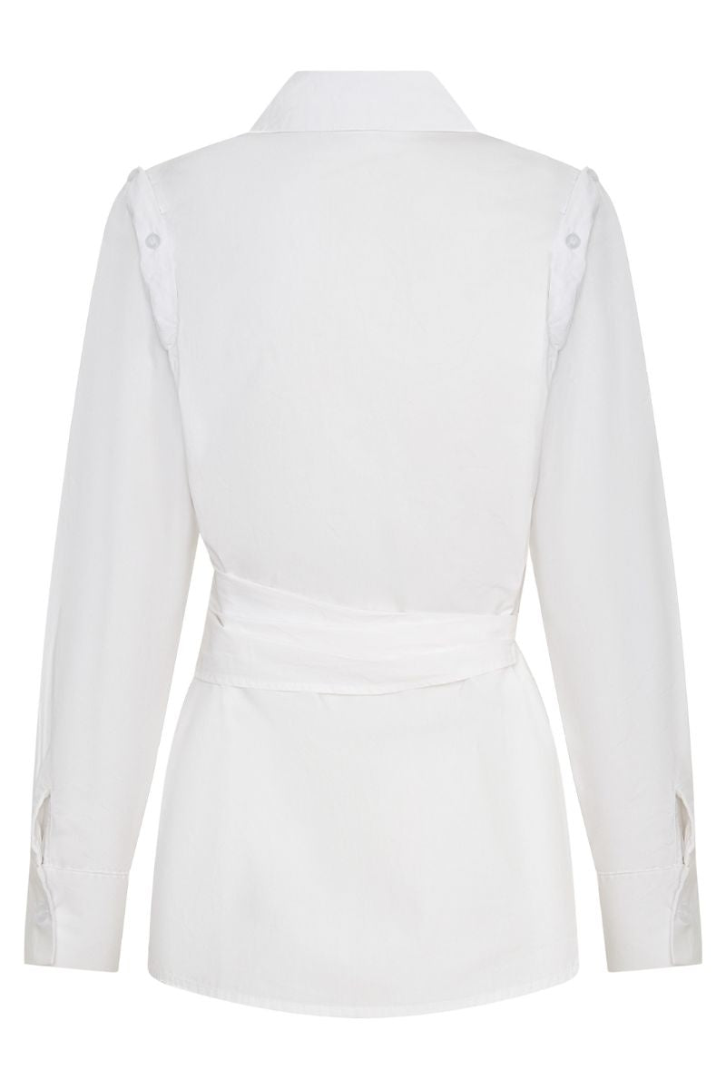 DECONSTRUCTED WRAP SHIRT