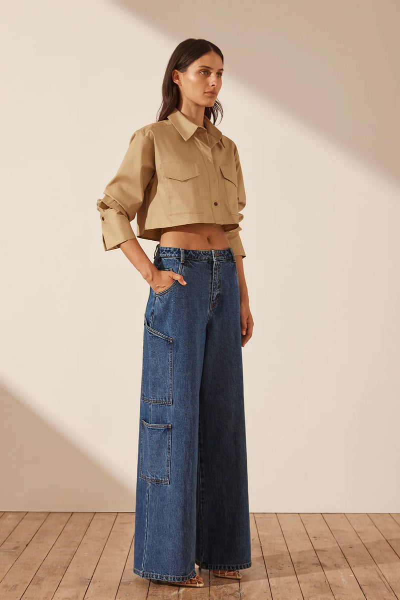 Toreve Wide Leg Cargo Jean
