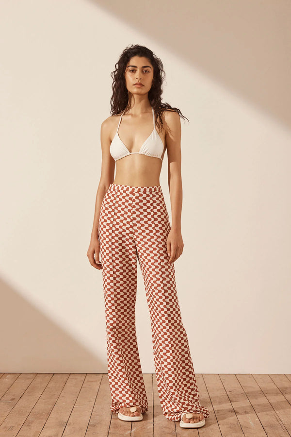 Marmo Pintuck Flared Pant