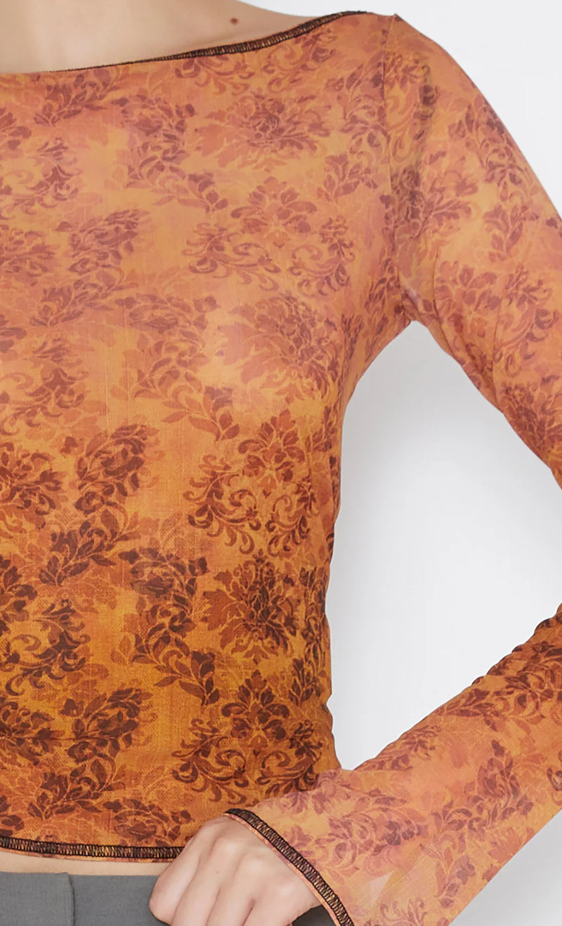 FLEUR DE LIS LONG SLEEVE TOP