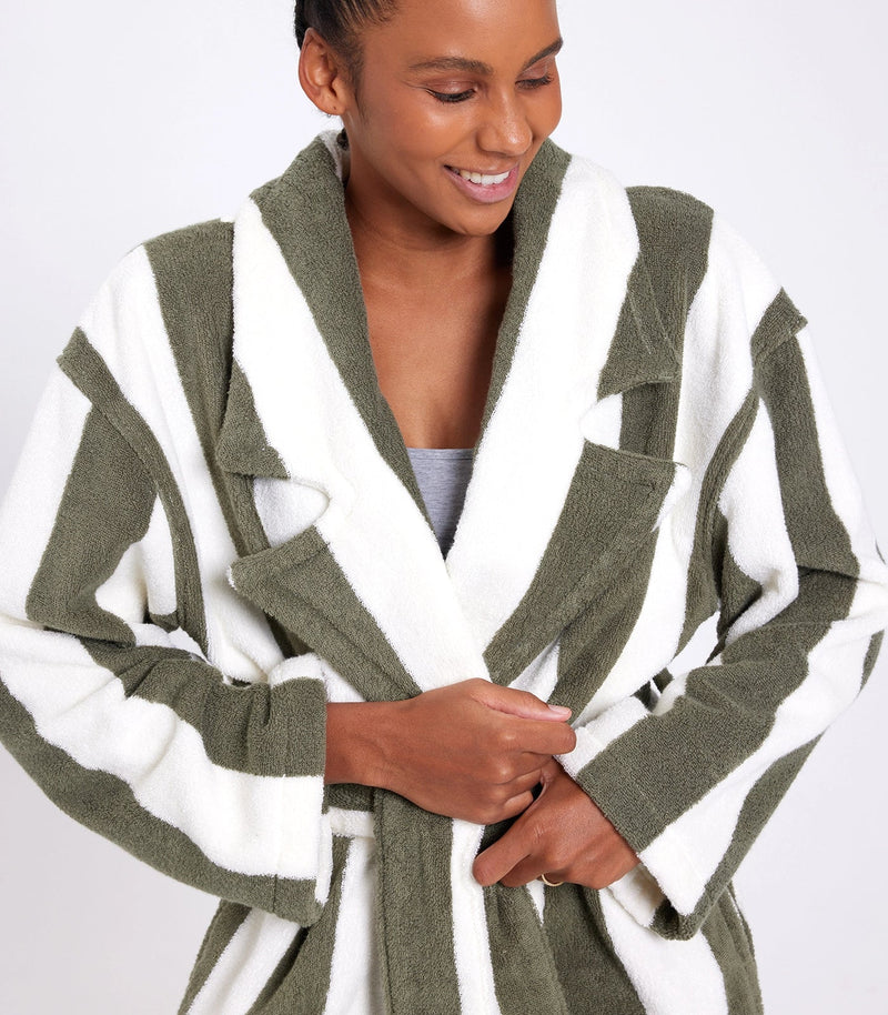 Robe - Matcha Stripes