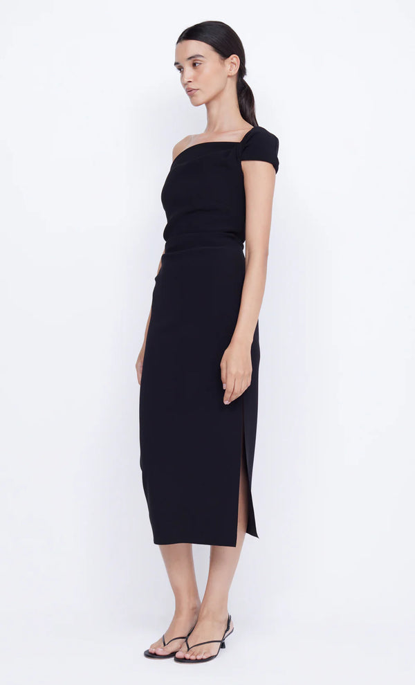 ELEA ASYM MIDI DRESS