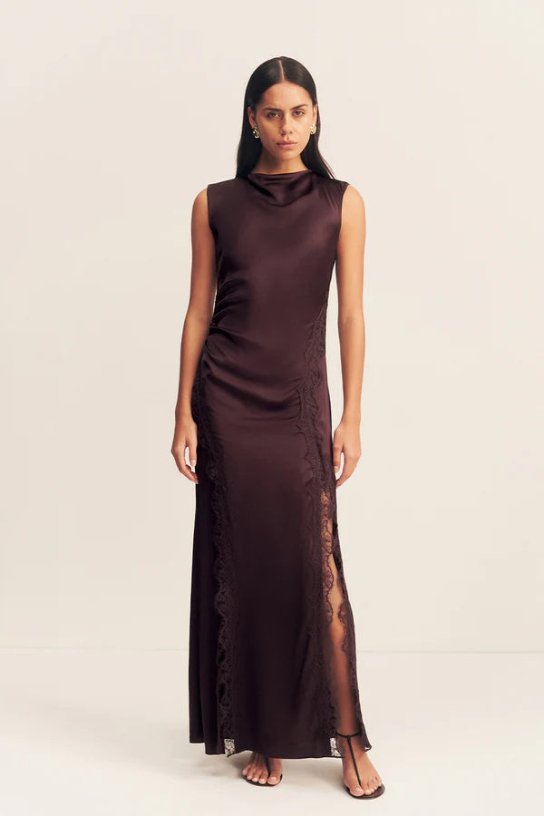 ALLEGRA LACE PANELLED MAXI DRESS
