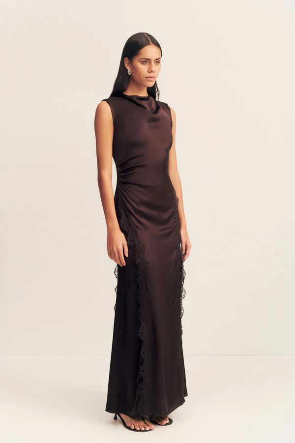 ALLEGRA LACE PANELLED MAXI DRESS