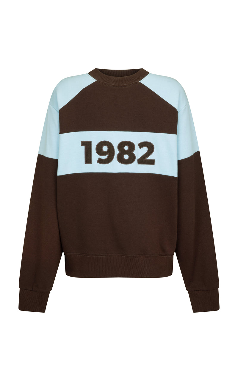 1982 CONTRAST KNIT SWEATER ESPRESSO