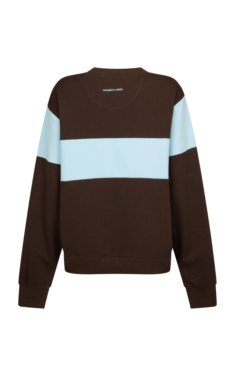 1982 CONTRAST KNIT SWEATER ESPRESSO