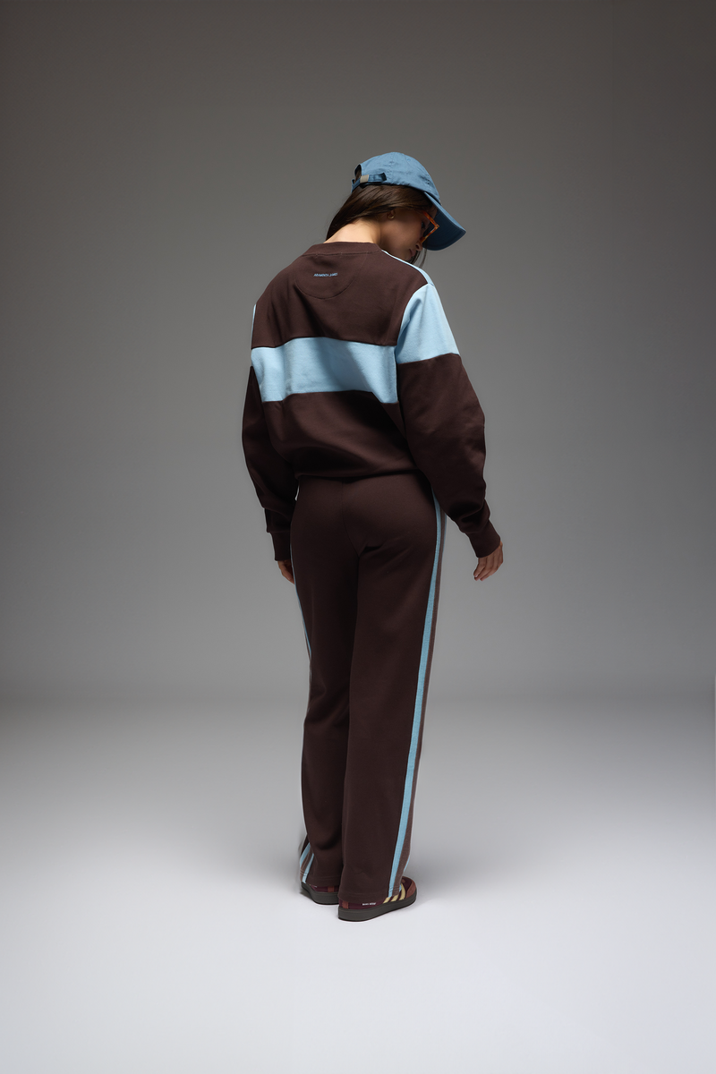 1982 CONTRAST KNIT SWEATER ESPRESSO
