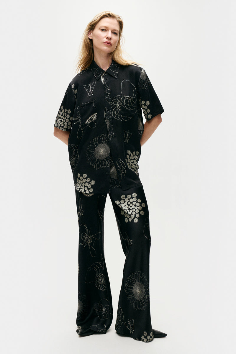 BIAS CUT PANTS FIBONACCI BLACK