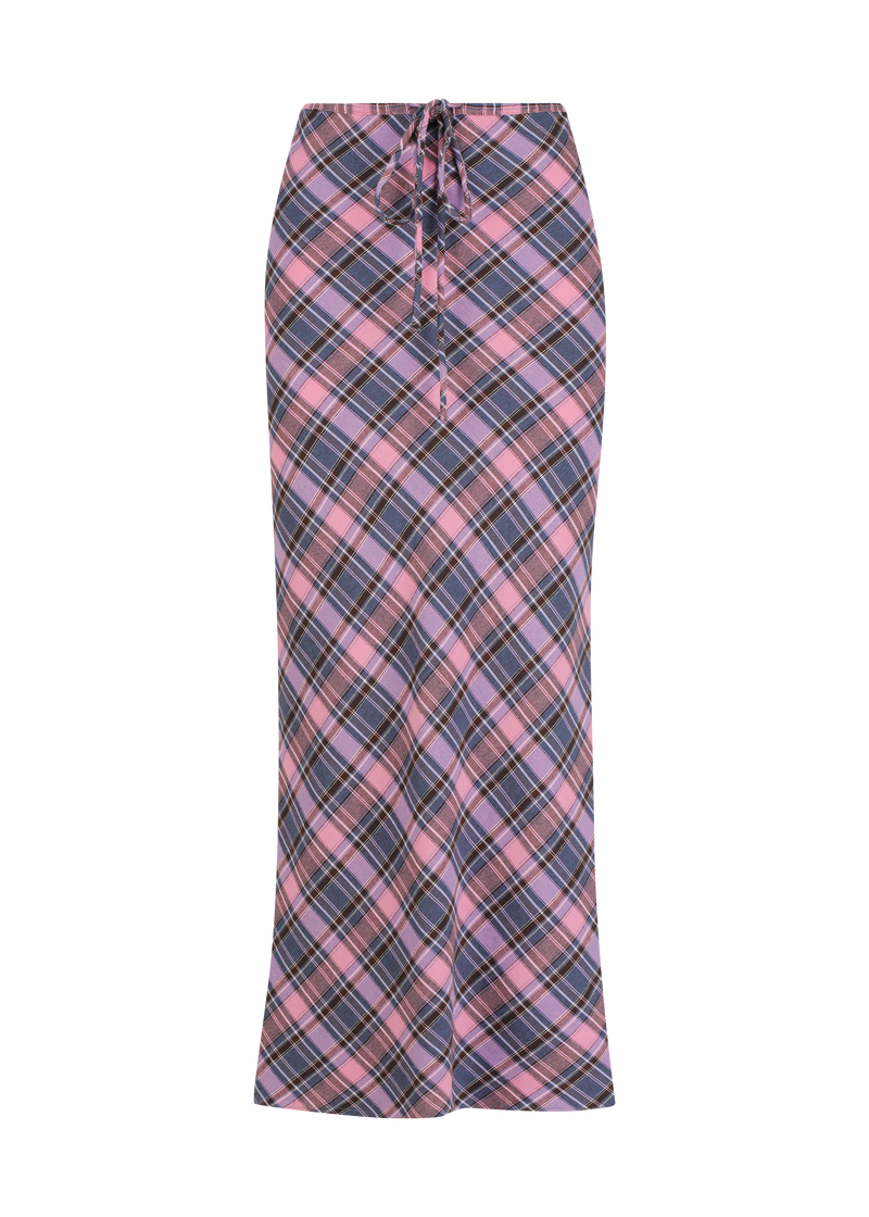 ETOFFE CHECK COLUMN SKIRT