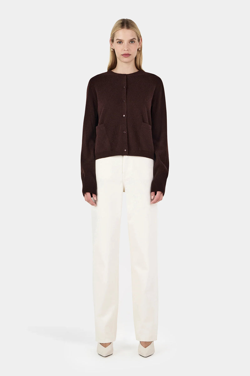 DOLLY CASHMERE CARDIGAN COGNAC