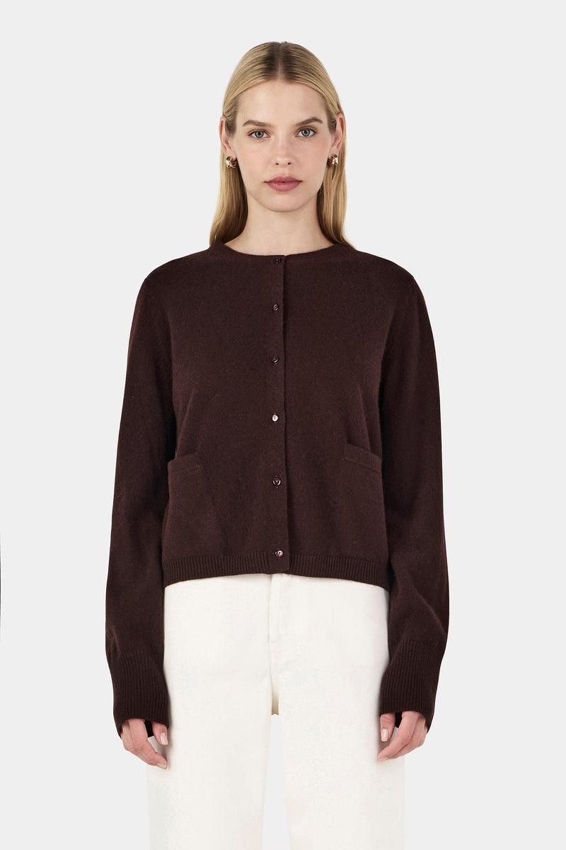 DOLLY CASHMERE CARDIGAN COGNAC