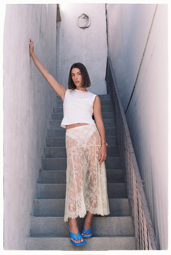 EMMANUEL LACE SKIRT BUTTER