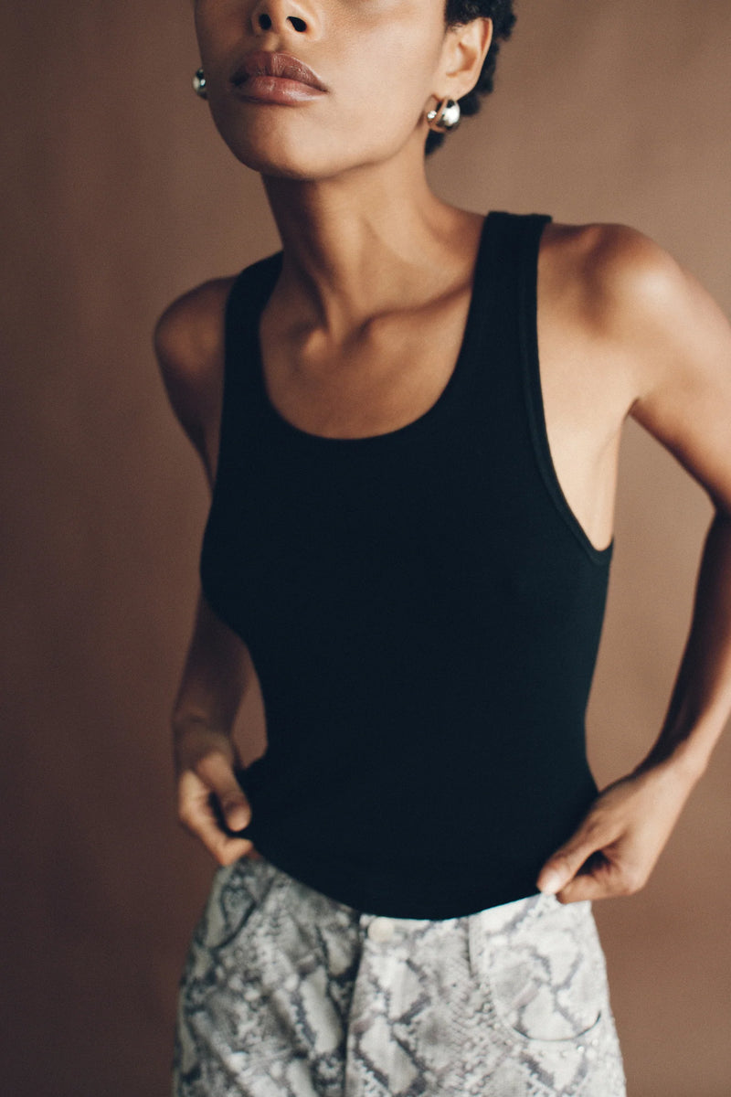 GALLOW WOOL TANK BLACK