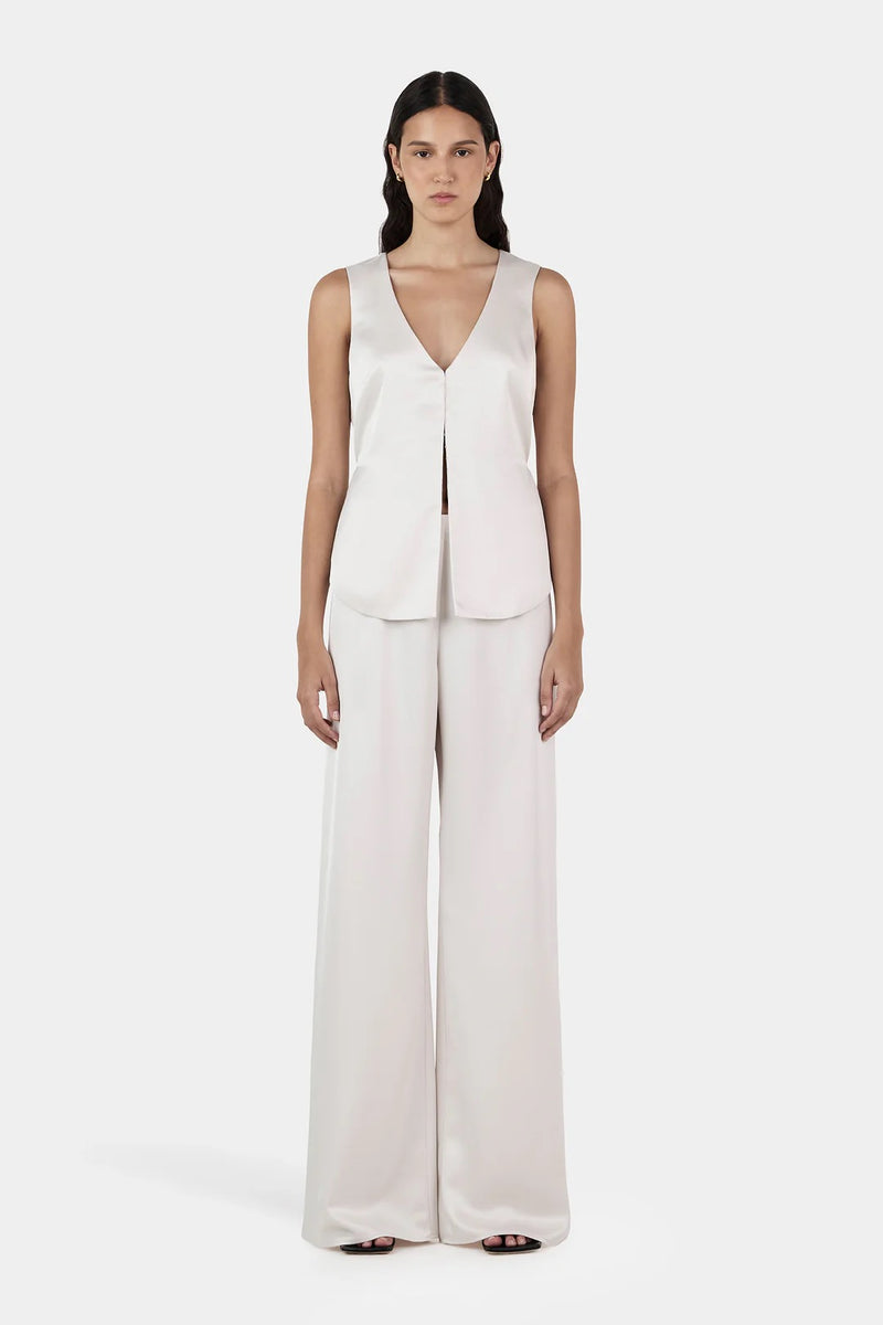 LANE SATIN PANT IVORY