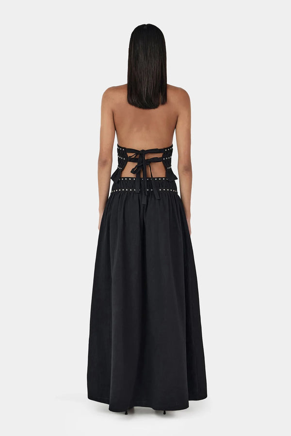 TABBY STUDDED MIDI SKIRT