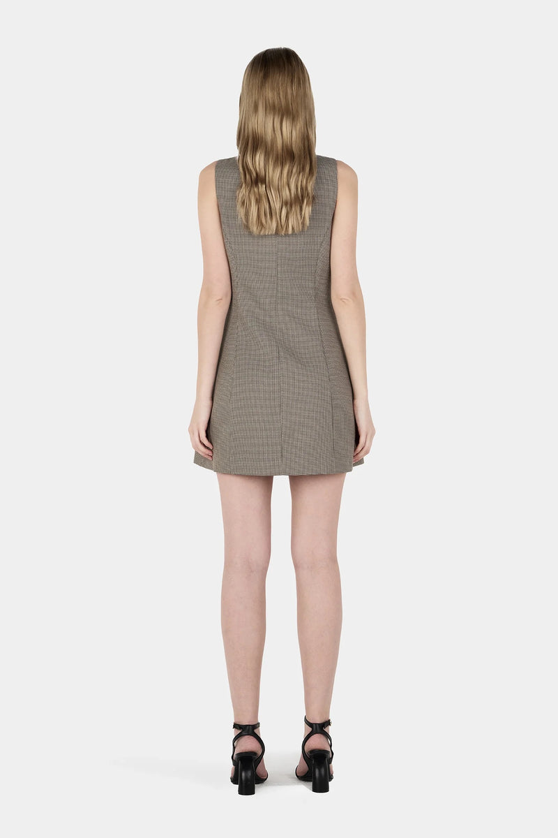 BONYTHON DRESS CHESTNUT CHECK