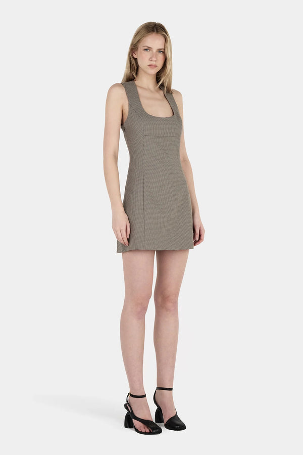 BONYTHON DRESS CHESTNUT CHECK