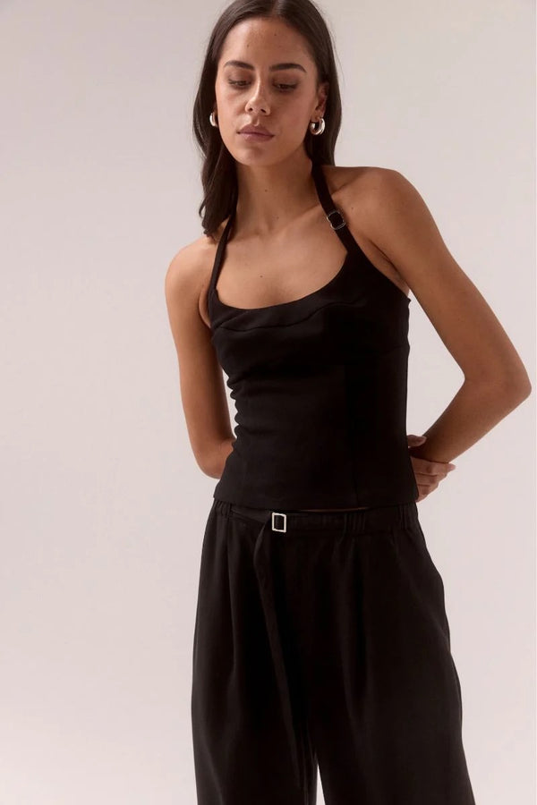 DEMI TOP BLACK