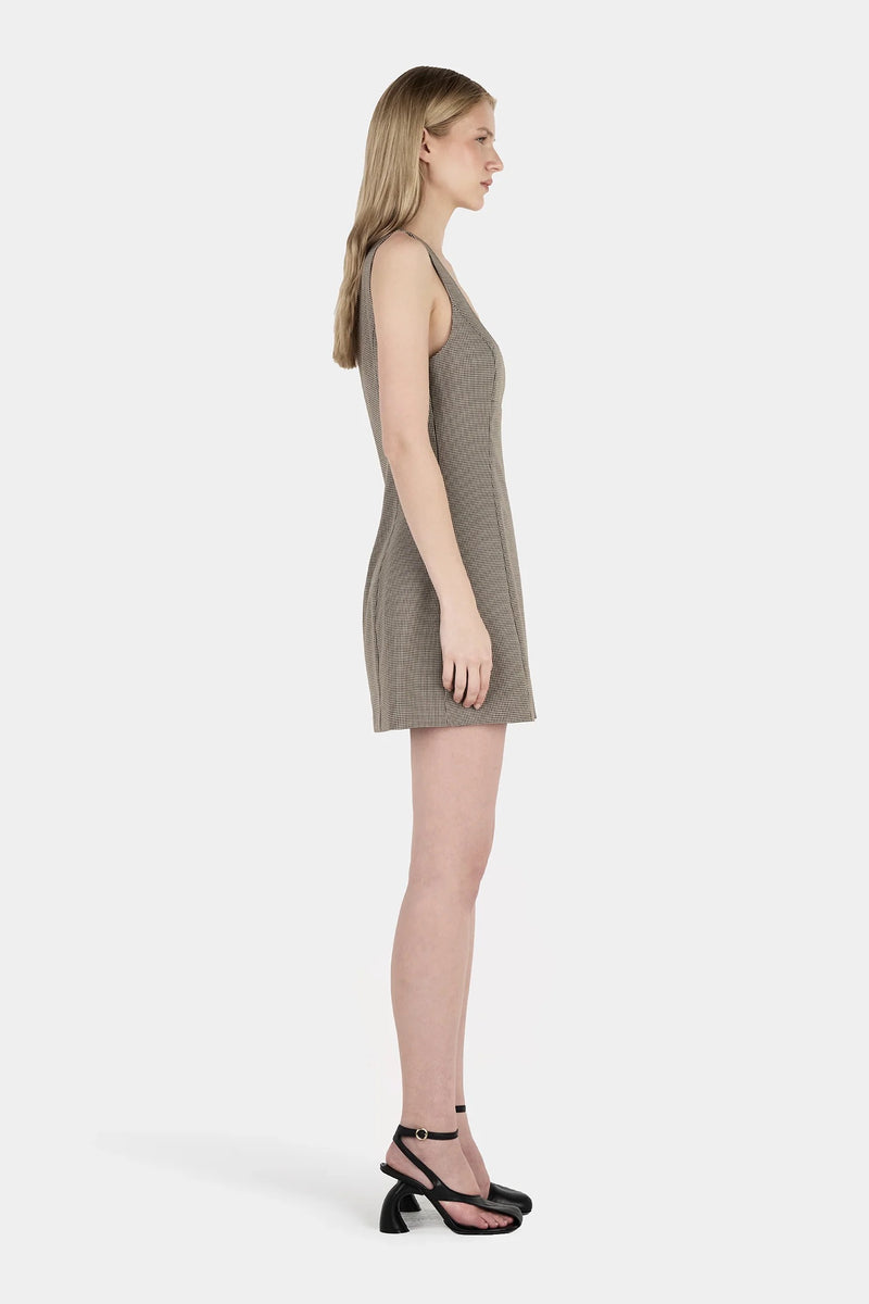 BONYTHON DRESS CHESTNUT CHECK