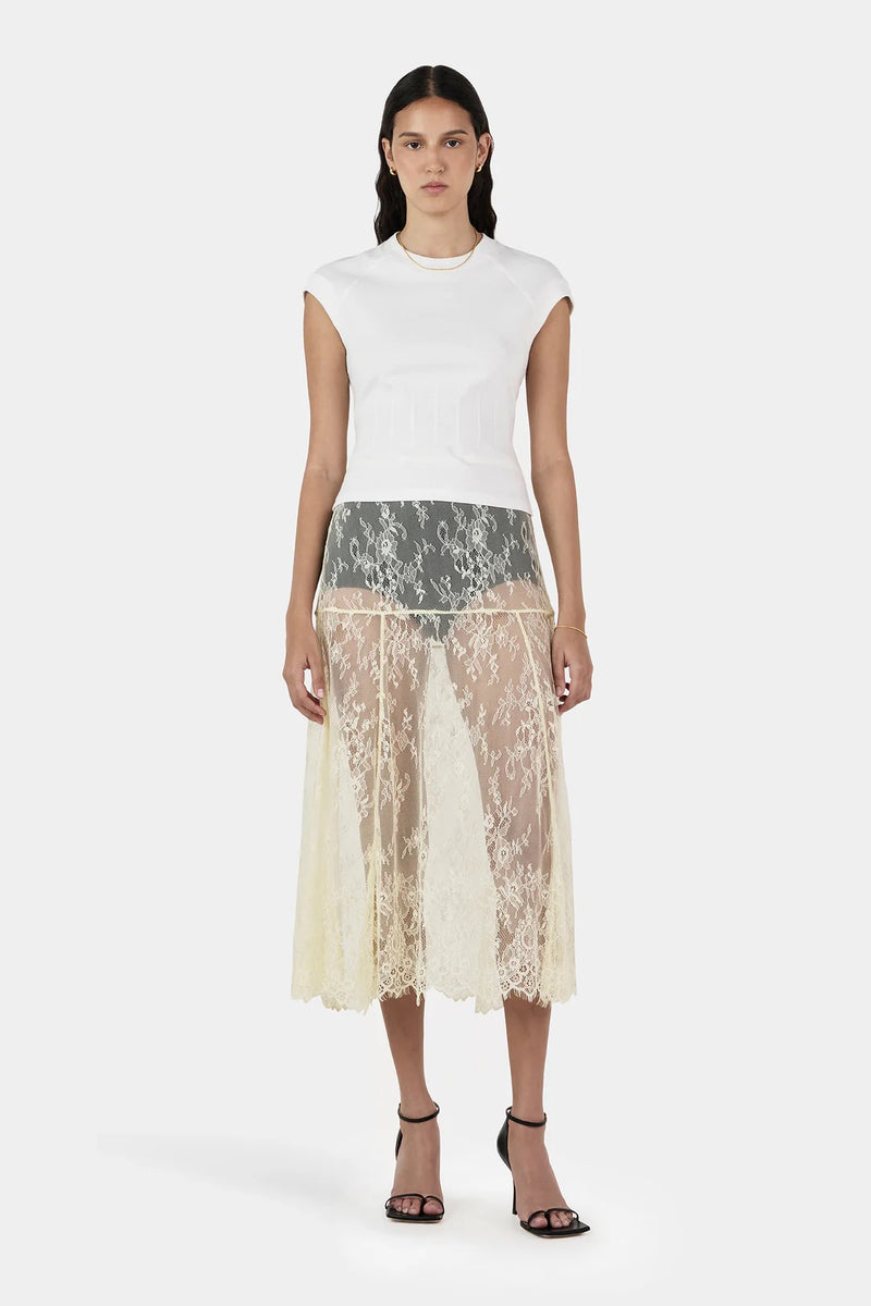 EMMANUEL LACE SKIRT BUTTER