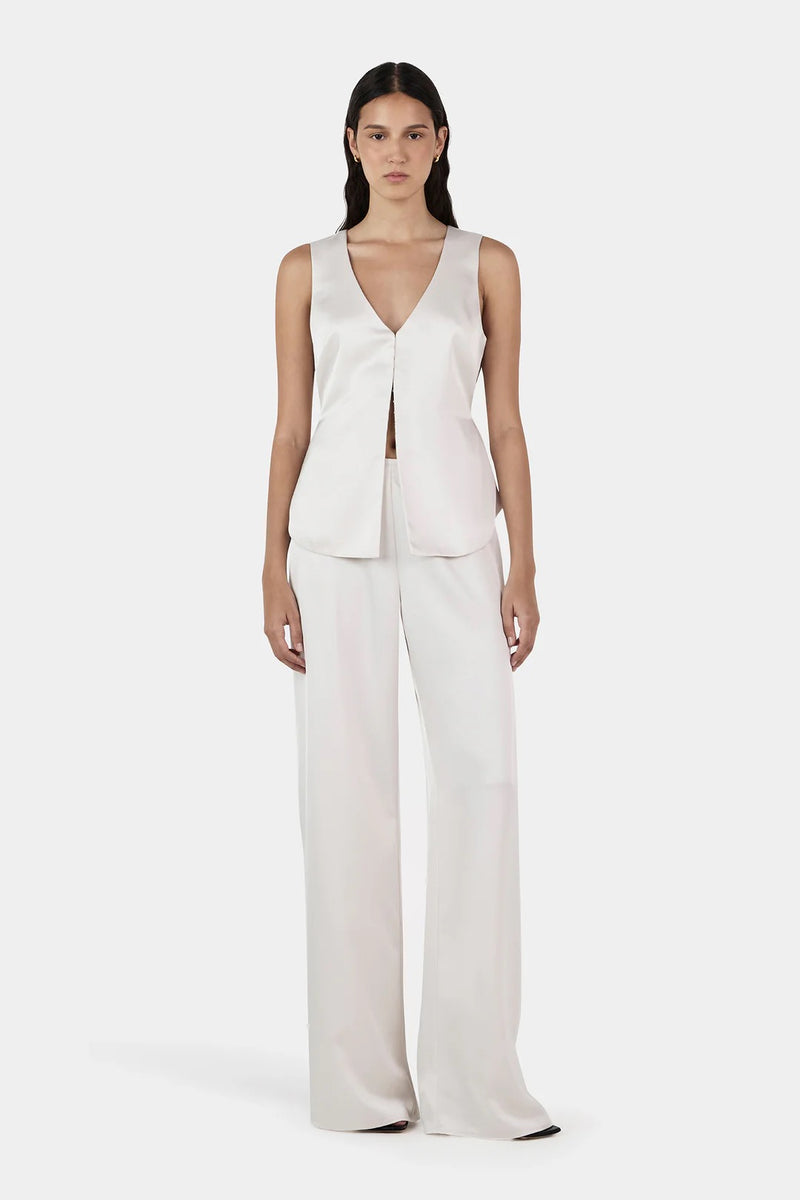LANE SATIN PANT IVORY