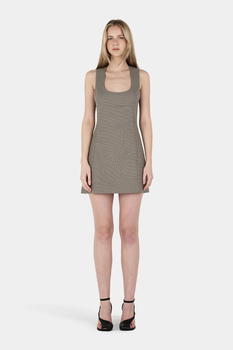 BONYTHON DRESS CHESTNUT CHECK