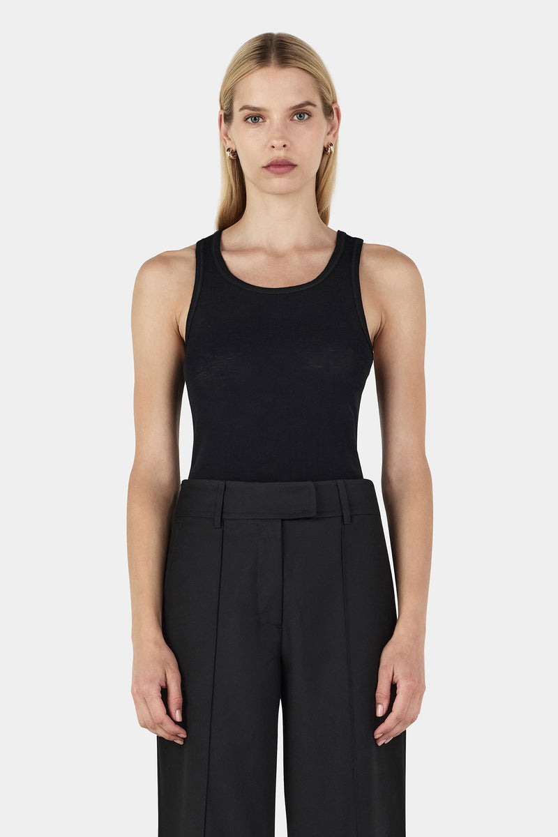GALLOW WOOL TANK BLACK