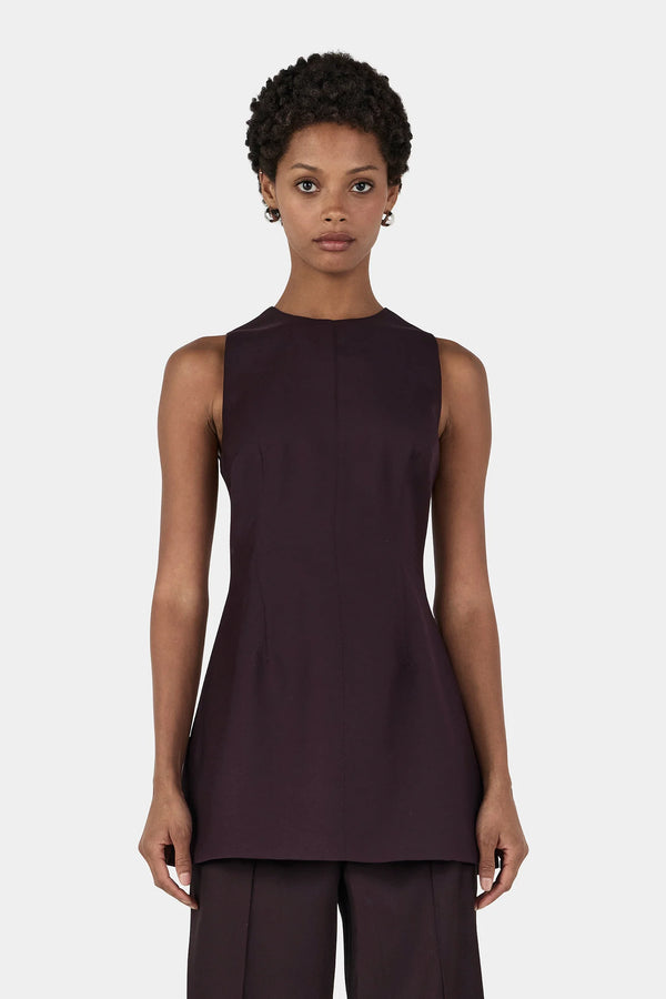 TRELLIS TUNIC PLUM
