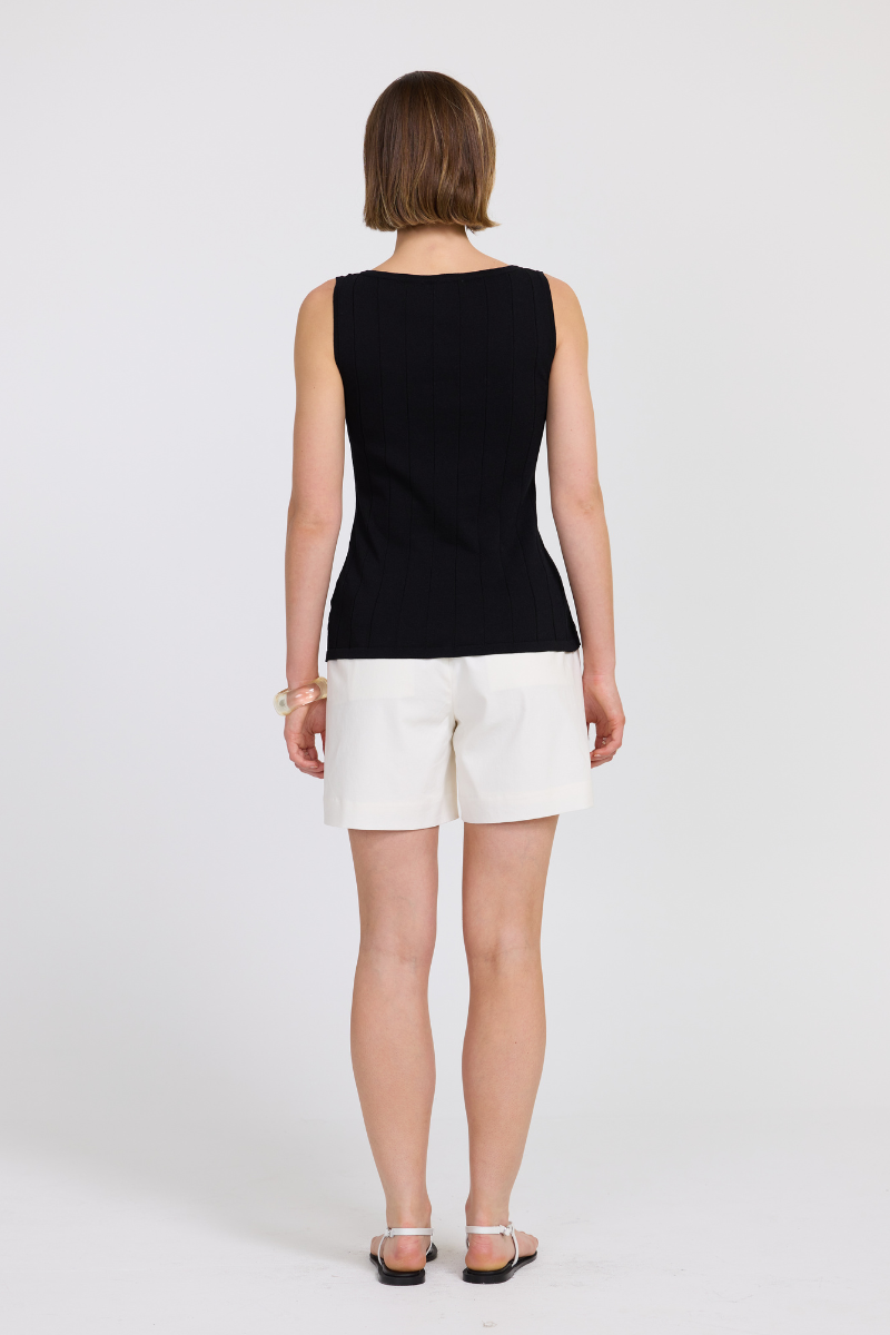 TRANQUIL KNIT TOP BLACK
