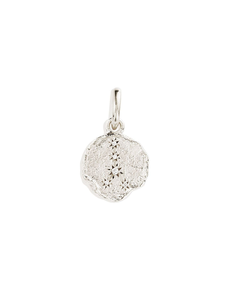 Cosmic Love Reversible Pendant - Cancer Silver