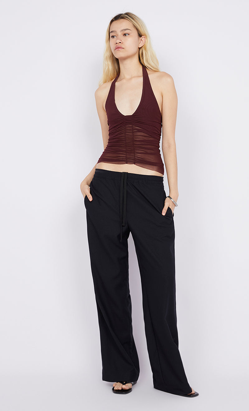 ESSIE HALTER TOP DEEP PLUM