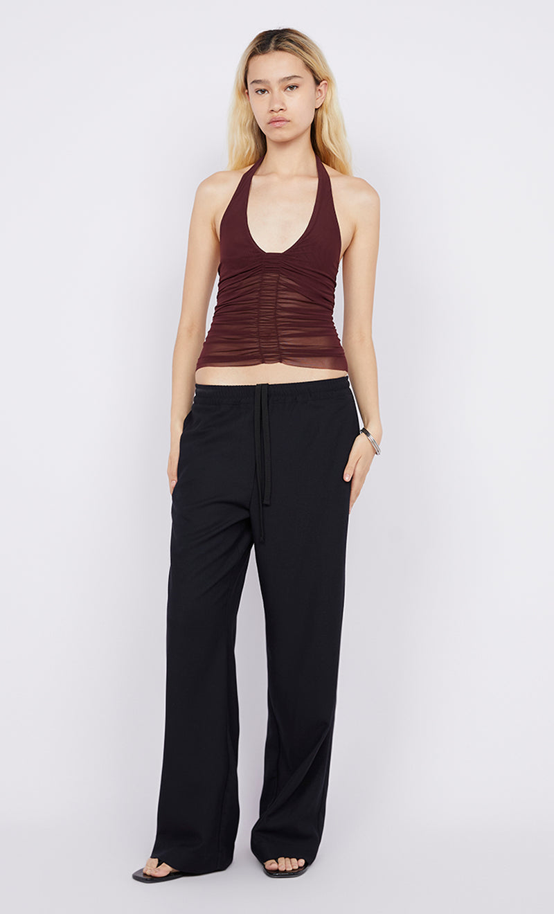 ESSIE HALTER TOP DEEP PLUM