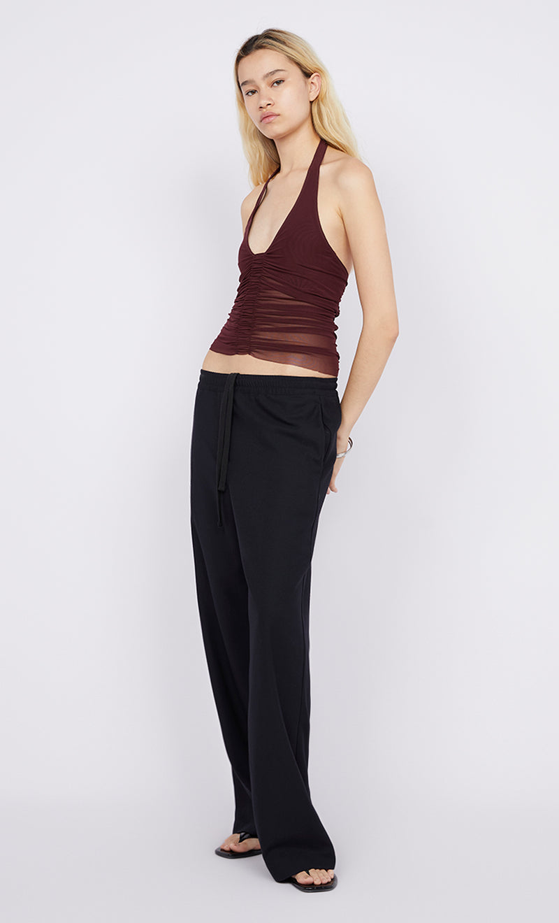 ESSIE HALTER TOP DEEP PLUM