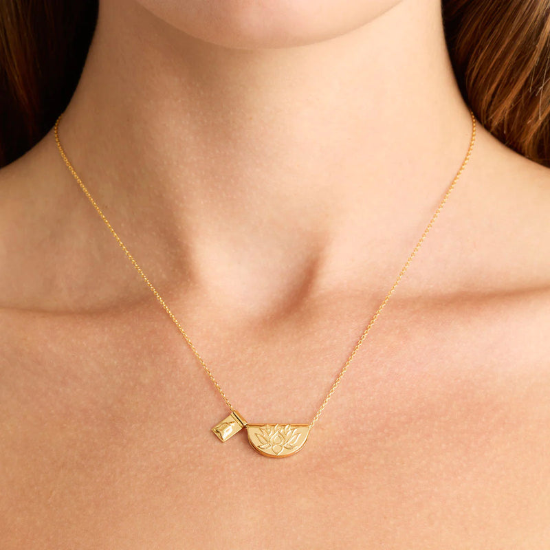 Lotus And Little Buddha Short Necklace