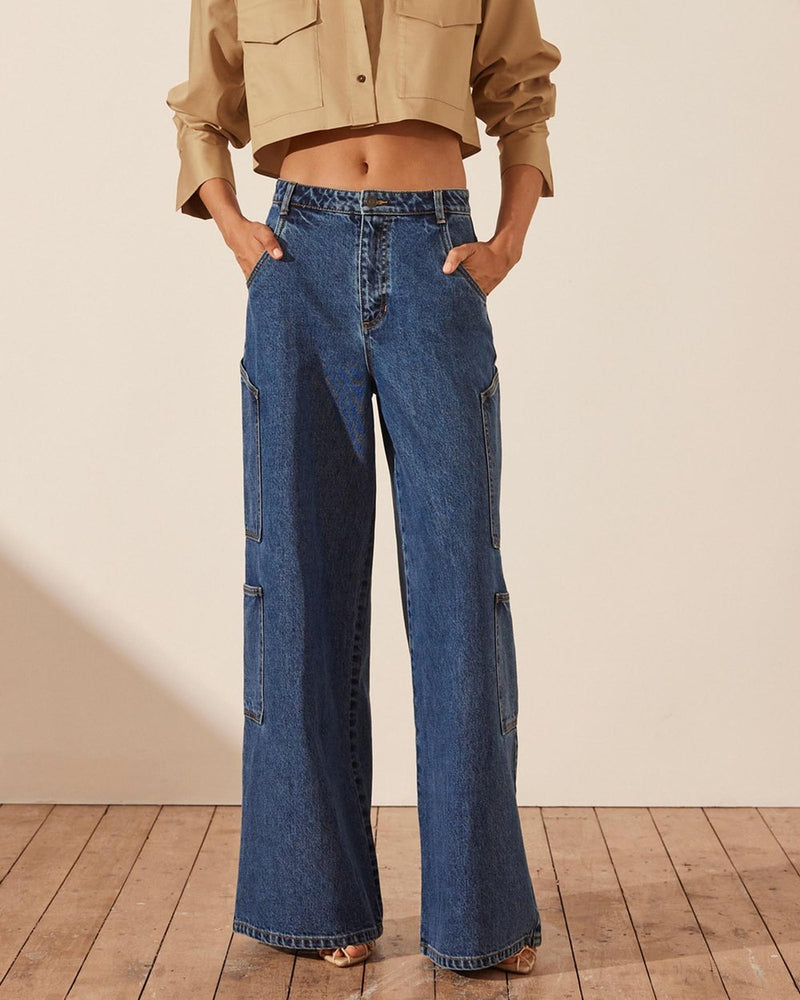 Toreve Wide Leg Cargo Jean