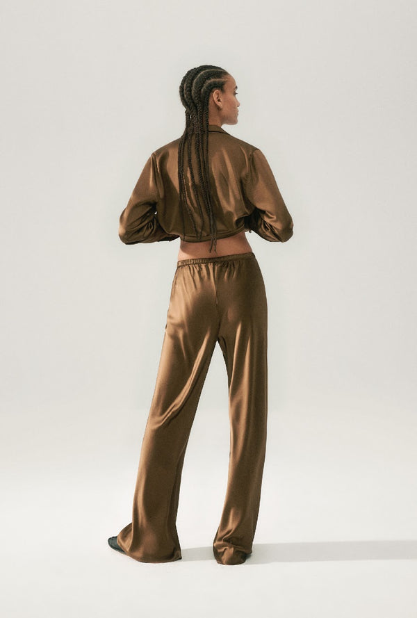 Bias Cut Pant Dark Earth