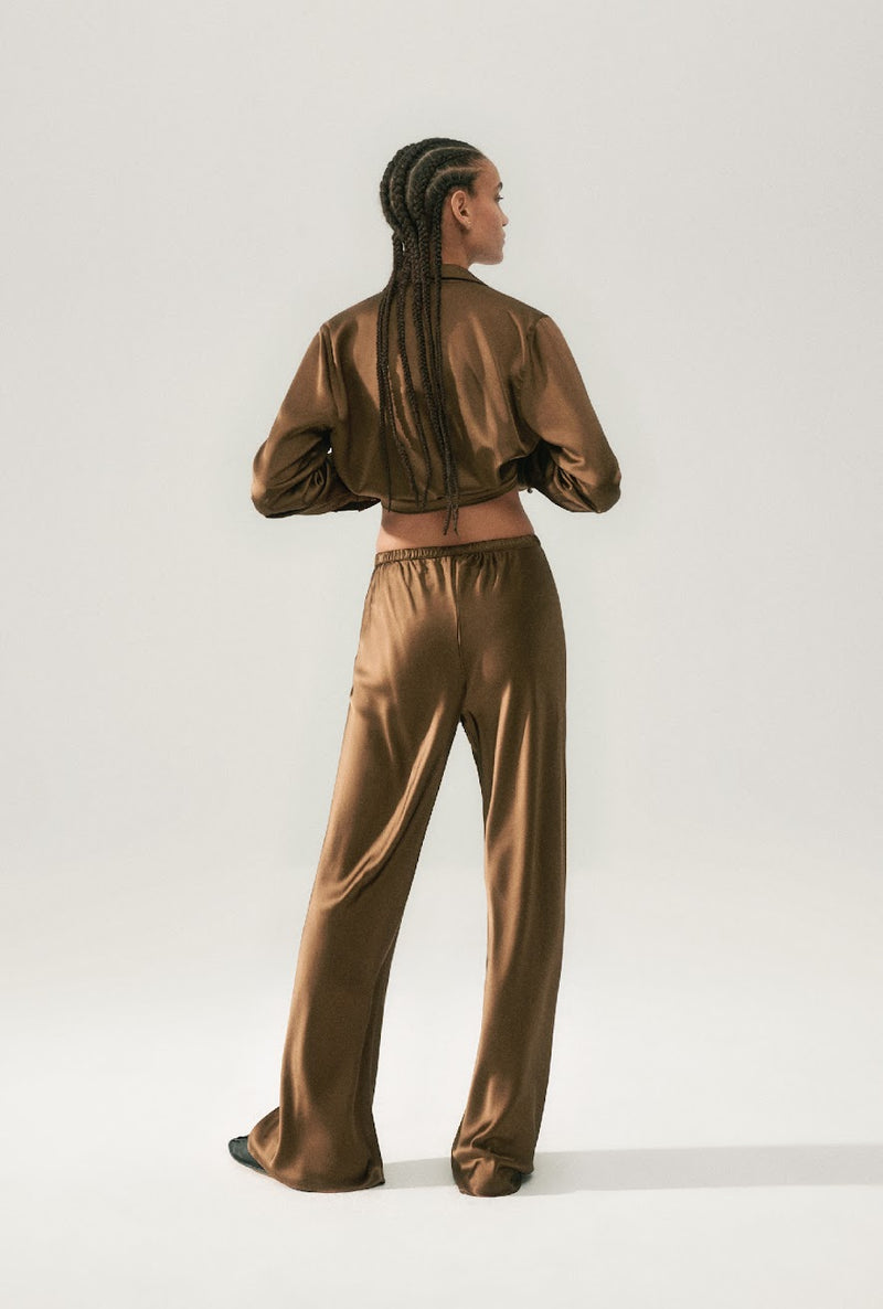 Bias Cut Pant Dark Earth