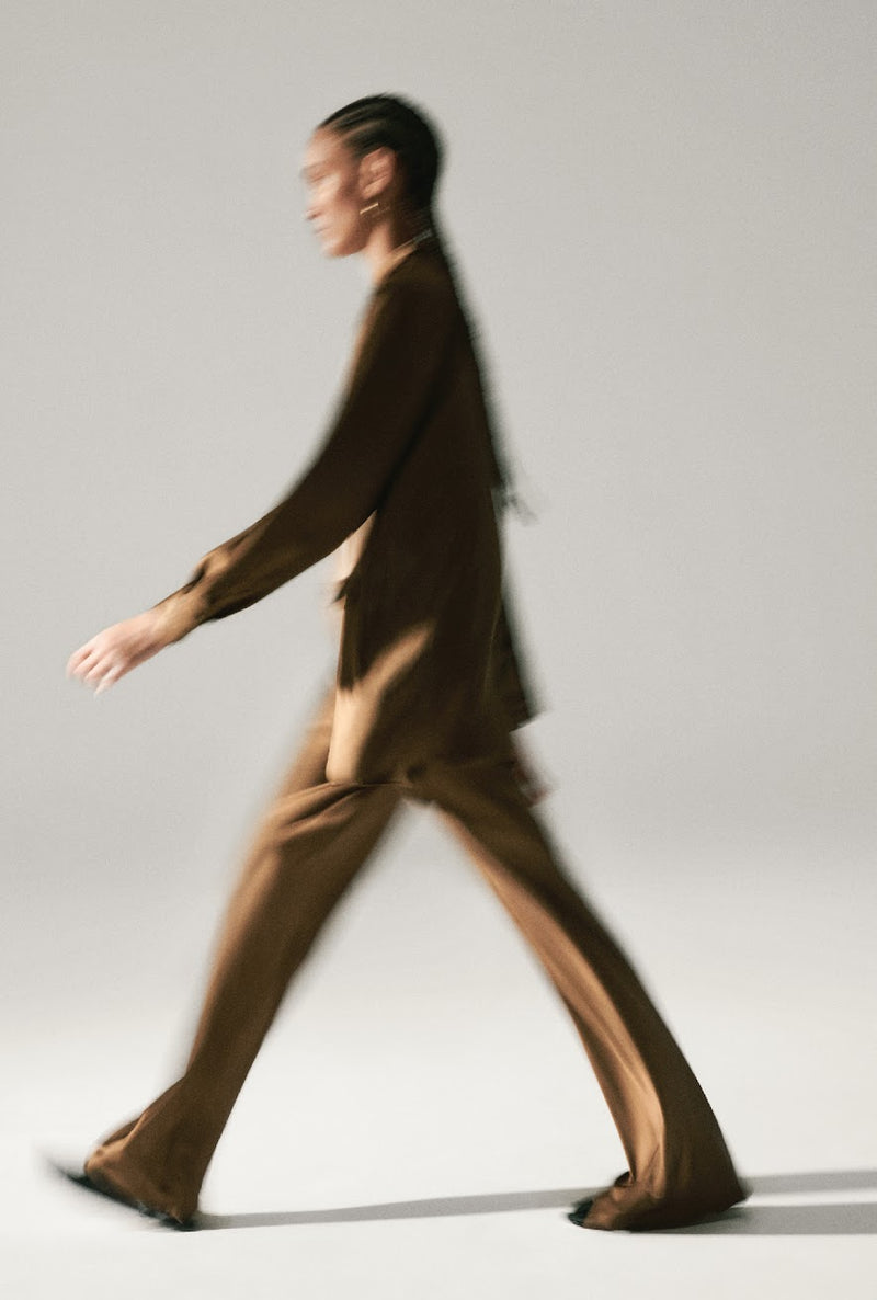 Bias Cut Pant Dark Earth