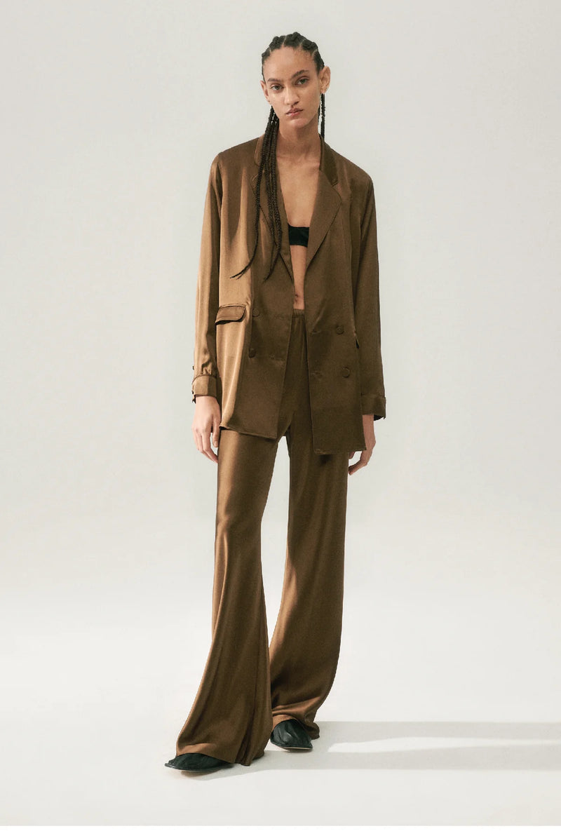 Bias Cut Pant Dark Earth