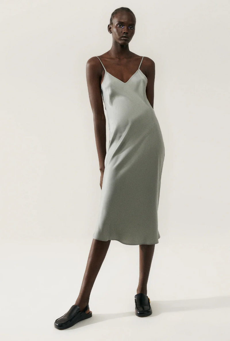 90s slip dress trend Silk 90's Style White Slip Dress XL