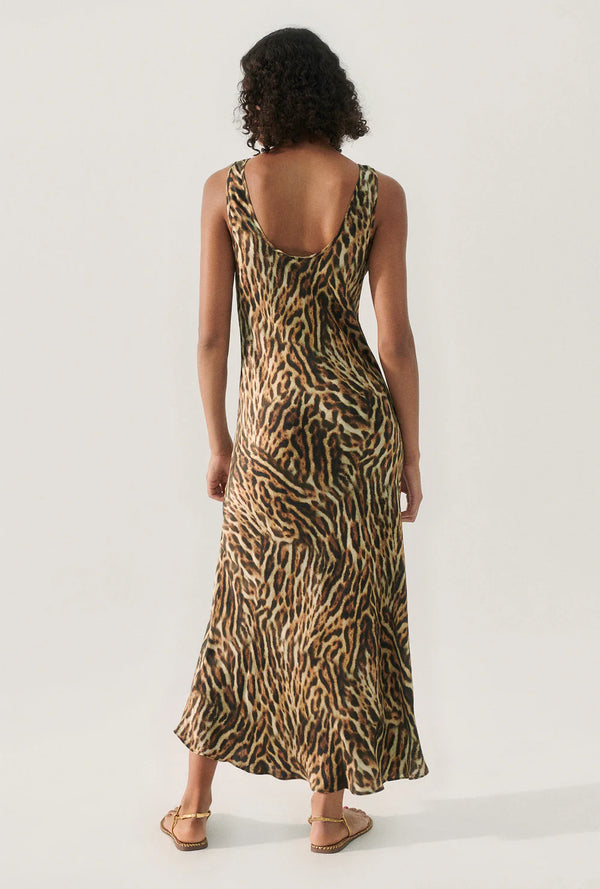 Scoop Neck Dress Leopard