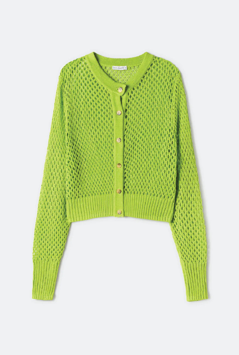Crochet Cropped Cardigan Fern