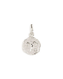 Cosmic Love Reversible Pendant - Aries Silver