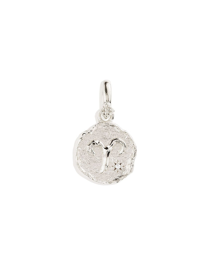 Cosmic Love Reversible Pendant - Aries Silver