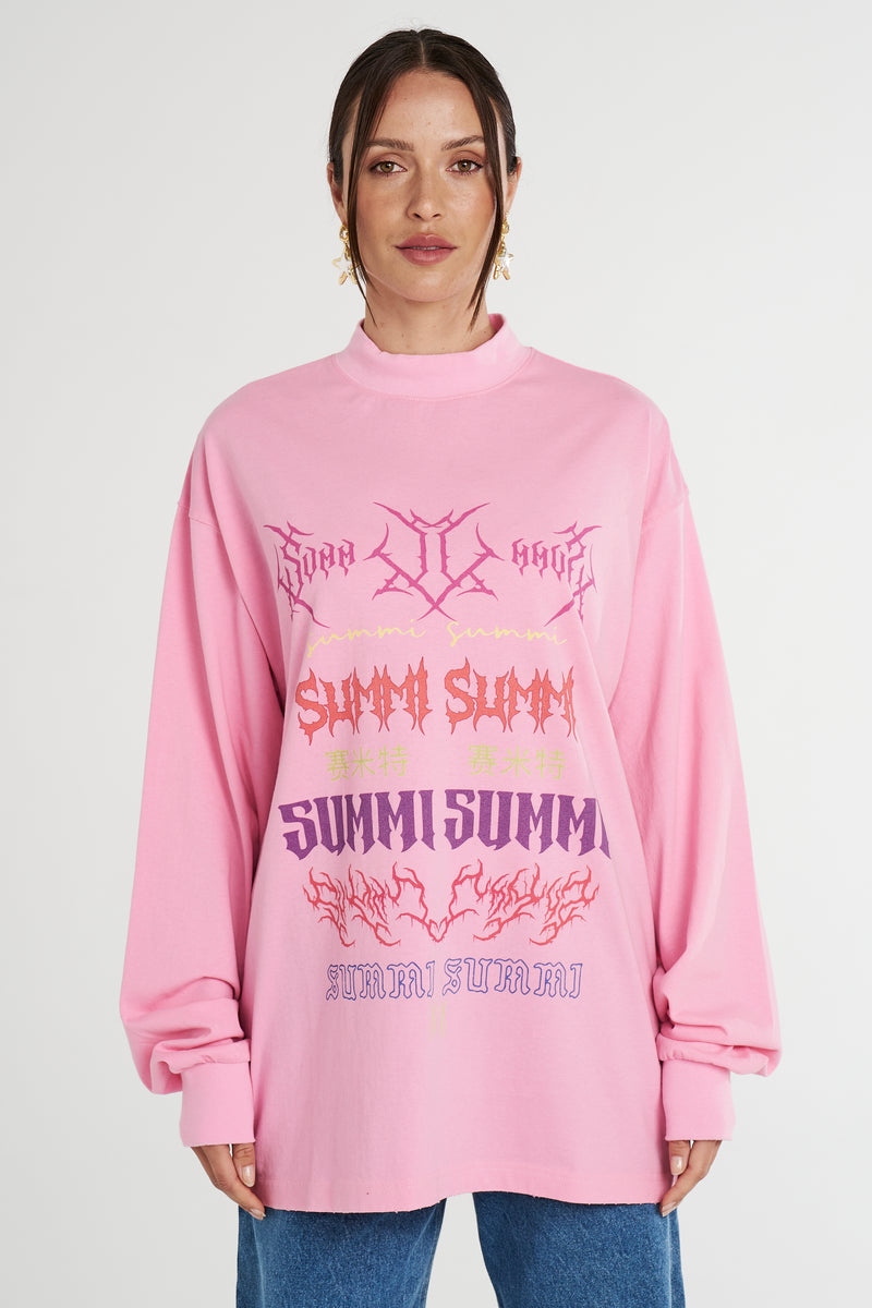 LS BAND TEE PINK