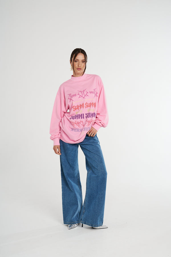 LS BAND TEE PINK